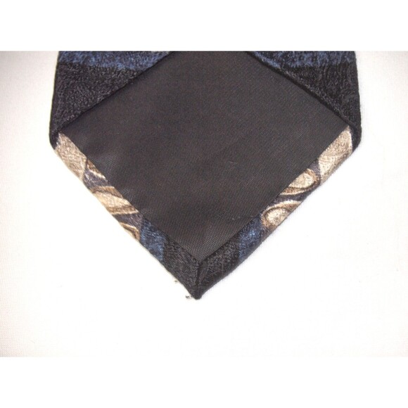 Stafford Executive Vintage Silk Tie Made in USA Abstract Raindrop Pattern 4 x 60 - Picture 5 of 6